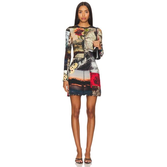 Alice + Olivia Delora Eco Fusion Mini Dress 4 NWT $395 - Picture 1 of 16